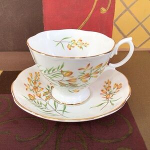 Royal Albert Yellow Flowers Teacup And Saucer